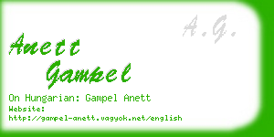 anett gampel business card